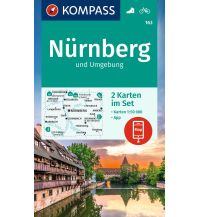 Wanderkarten Bayern Kompass-Kartenset 163, Nürnberg und Umgebung 1:50.000 KOMPASS freytag & berndt
