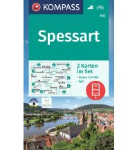 Wanderkarten Deutschland Kompass-Kartenset 832, Spessart 1:50.000 KOMPASS freytag & berndt