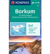 KOMPASS Wanderkarte 727 Borkum im Nationalpark Niedersächsisches Wattenmeer 1:15.000 KOMPASS freytag & berndt