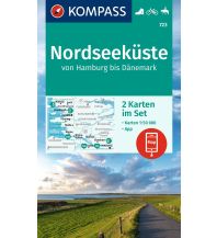 Kompass-Kartenset 723, Nordseeküste von Hamburg bis Dänemark 1:50.000 KOMPASS freytag & berndt