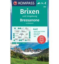 Hiking Maps South Tyrol + Dolomites Kompass-Karte 050, Brixen und Umgebung/Bressanone e dintorni 1:25.000 Kompass-Karten GmbH