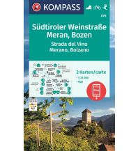Hiking Maps South Tyrol + Dolomites Kompass-Karte 078, Südtiroler Weinstraße, Meran, Bozen 1:25.000 Kompass-Karten GmbH