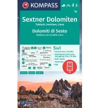 Hiking Maps South Tyrol + Dolomites Kompass-Karte 58, Sextner Dolomiten/Dolomiti di Sesto 1:50.000 Kompass-Karten GmbH