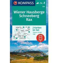 Wanderkarten Steiermark Kompass-Kartenset 228, Wiener Hausberge - Schneeberg, Rax 1:25.000 KOMPASS freytag & berndt