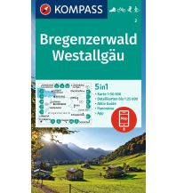 KOMPASS Wanderkarte 2 Bregenzerwald, Westallgäu 1:50.000 KOMPASS freytag & berndt