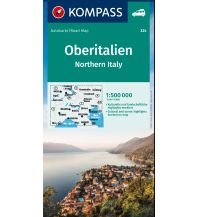 Straßenkarten Italien KOMPASS Autokarte Oberitalien, Italia settentrionale, Northern Italy, Italie du Nord 1:500.000 Kompass-Karten GmbH