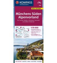 Radkarten KOMPASS Fahrradkarte 3337 Münchens Süden, Alpenvorland 1:70.000 KOMPASS freytag & berndt