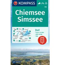Wanderkarten Bayern Kompass-Karte 792, Chiemsee, Simssee 1:25.000 KOMPASS freytag & berndt