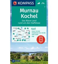 Hiking Maps KOMPASS Wanderkarte 7 Murnau, Kochel - Das blaue Land rund um den Staffelsee 1:50.000 Kompass-Karten GmbH