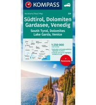 Straßenkarten Italien KOMPASS Autokarte Südtirol, Dolomiten, Gardasee, Venedig 1:250.000 Kompass-Karten GmbH