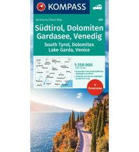 Road Maps Italy KOMPASS Autokarte Südtirol, Dolomiten, Gardasee, Venedig 1:250.000 Kompass-Karten GmbH