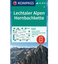 Wanderkarten Tirol Kompass-Karte 24, Lechtaler Alpen, Hornbachkette 1:50.000 KOMPASS freytag & berndt