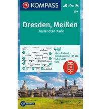 Hiking Maps Saxony Kompass-Karte 809, Dresden, Meißen, Tharandter Wald 1:50.000 Kompass-Karten GmbH