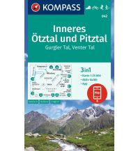 Hiking Maps South Tyrol + Dolomites Kompass-Karte 042, Inneres Ötztal und Pitztal 1:25.000 Kompass-Karten GmbH