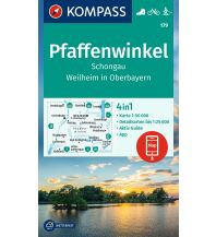 Wanderkarten Bayern Kompass-Karte 179, Pfaffenwinkel, Schongau, Weilheim i. OB 1:50.000 KOMPASS freytag & berndt