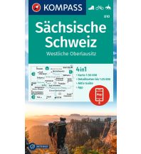 Hiking Maps Czech Republic Kompass-Karte 810, Sächsische Schweiz, Westliche Oberlausitz 1:50.000 Kompass-Karten GmbH