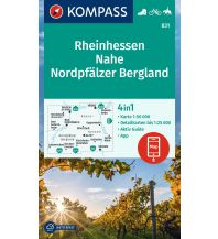 Wanderkarten Deutschland KOMPASS Wanderkarte 831 Rheinhessen, Nahe, Nordpfälzer Bergland 1:50.000 KOMPASS freytag & berndt