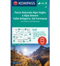 Wanderkarten Italien Kompass-Karte 89, Parco Naturale Alpe Veglia e Alpe Devero, Valle Antigorio, Val Formazza, Val Divedro, Domodossola 1:50.000 KOMPASS freytag & berndt