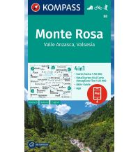 Hiking Maps Switzerland Kompass-Karte 88, Monte Rosa, Valle Anzasca, Valsesia 1:50.000 Kompass-Karten GmbH