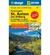 Wanderkarten Vorarlberg Mayr Wanderkarte Ferienregion St. Anton am Arlberg XL 1:25.000 KOMPASS freytag & berndt