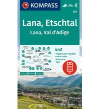 Hiking Maps South Tyrol + Dolomites Kompass-Karte 054, Lana, Etschtal/Val d'Adige 1:25.000 Kompass-Karten GmbH