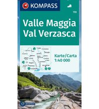 Wanderkarten Schweiz & FL Kompass-Karte 110, Valle Maggia, Val Verzasca 1:40.000 KOMPASS freytag & berndt
