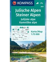Wanderkarten Kärnten Kompass-Karte 2801, Julische Alpen/Julijske alpe, Steiner Alpen/Kamniške alpe 1:75.000 KOMPASS freytag & berndt