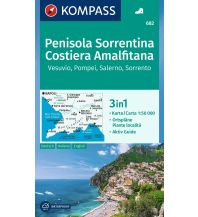 Hiking Maps Apennines Kompass-Karte 682, Penisola Sorrentina, Costiera Amalfitana 1:50.000 Kompass-Karten GmbH