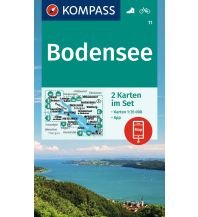 Wanderkarten Nordostschweiz Kompass-Kartenset 11, Bodensee 1:35.000 KOMPASS freytag & berndt