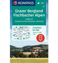 Wanderkarten Steiermark Kompass-Karte 221, Grazer Bergland, Fischbacher Alpen 1:50.000 KOMPASS freytag & berndt