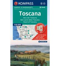 KOMPASS Wanderkarten-Set 2440 Toscana, Herz der Toskana, Nel cuore della Toscana, Heart of Tuscany (4 Karten) 1:50.000 KOMPASS freytag & berndt