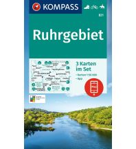 Hiking Maps Germany Kompass-Kartenset 821, Ruhrgebiet 1:50.000 Kompass-Karten GmbH