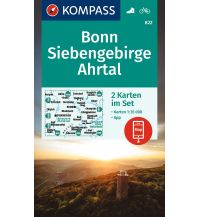 Wanderkarten Deutschland KOMPASS Wanderkarten-Set 822 Bonn, Siebengebirge, Ahrtal (2 Karten) 1:35.000 KOMPASS freytag & berndt