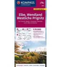 Radkarten Kompass-Fahrradkarte 3321, Elbe, Wendland, Westliche Prignitz 1:70.000 KOMPASS freytag & berndt