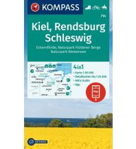Wanderkarten Schleswig-Holstein Kompass-Karte 714, Kiel, Rendsburg, Schleswig 1:50.000 KOMPASS freytag & berndt