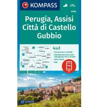 Wanderkarten Apennin Kompass-Karte WK 2464, Perugia, Assisi, Città di Castello, Gubbio 1:50.000 KOMPASS freytag & berndt