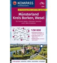 Radkarten Kompass Fahrradkarte 3216, Münsterland, Kreis Borken, Wesel 1:50.000 KOMPASS freytag & berndt