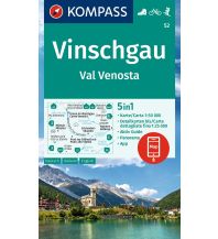 Hiking Maps South Tyrol + Dolomites Kompass-Karte 52, Vinschgau/Val Venosta 1:50.000 Kompass-Karten GmbH