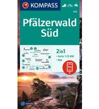 Hiking Maps Germany Kompass Karte 473, Pfälzerwald Süd 1:25.000 Kompass-Karten GmbH