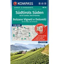 Wanderkarten Südtirol & Dolomiten Kompass-Karte 74, Südtirols Süden, Val di Cembra, Val di Fiemme 1:50.000 KOMPASS freytag & berndt