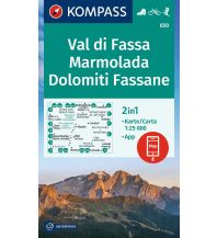 Wanderkarten Südtirol & Dolomiten Kompass-Karte 650, Val di Fassa / Fassatal, Marmolada, Dolomiti Fassane 1:25.000 KOMPASS freytag & berndt