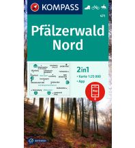 Wanderkarten Deutschland KOMPASS Wanderkarte 471 Pfälzerwald Nord 1:25.000 Kompass-Karten GmbH