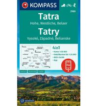 Hiking Maps Slovakia Kompass-Karte 2100, Hohe, Westliche und Belaer Tatra 1:50.000 Kompass-Karten GmbH