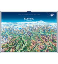 Poster und Wandkarten Kompass Panorama-Poster Südtirol/Alto Adige KOMPASS freytag & berndt