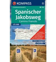 Jakobsweg / Camino de Santiago KOMPASS Wanderkarte 133 Spanischer Jakobsweg, Camino Francés 1:100.000 KOMPASS freytag & berndt