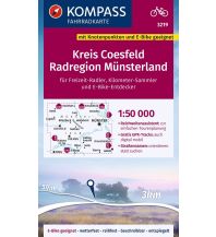 Radkarten KOMPASS Fahrradkarte 3219 Kreis Coesfeld - Radregion Münsterland mit Knotenpunkten 1:50.000 KOMPASS freytag & berndt