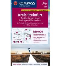 Cycling Guides KOMPASS Fahrradkarte 3220 Kreis Steinfurt, Tecklenburger Land, Radregion Münsterland mit Knotenpunkten 1:50.000 Kompass-Karten GmbH