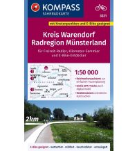 Radkarten KOMPASS Fahrradkarte 3221 Kreis Warendorf - Radregion Münsterland mit Knotenpunkten 1:50.000 KOMPASS freytag & berndt