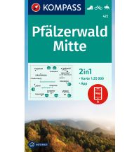 KOMPASS Wanderkarte 472 Pfälzerwald Mitte 1:25.000 KOMPASS freytag & berndt