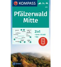 KOMPASS Wanderkarte 472 Pfälzerwald Mitte 1:25.000 KOMPASS freytag & berndt